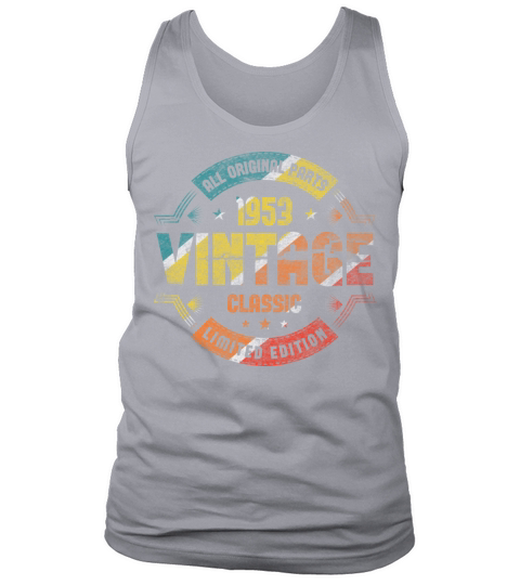 Vintage 70 Birthday Decorations Men 70th BDay 1953 Tank Top Unisex