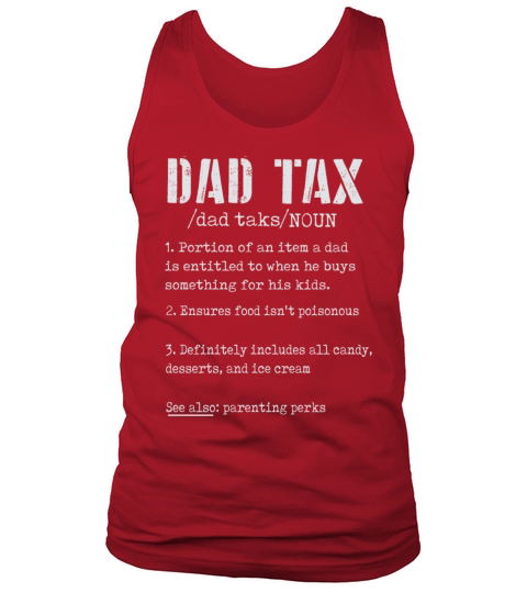 Vintage Dad Tax Definition Men Funny Fathers Day Tank Top Unisex