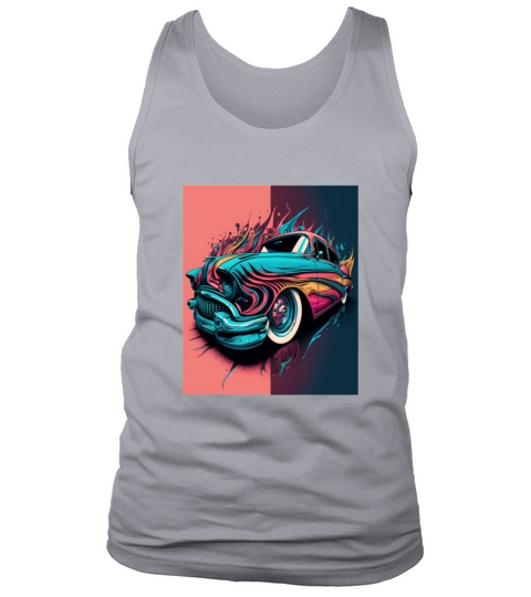 Vintage Sports Car Lovers Retro Pop Art Sports Car Tank Top Unisex