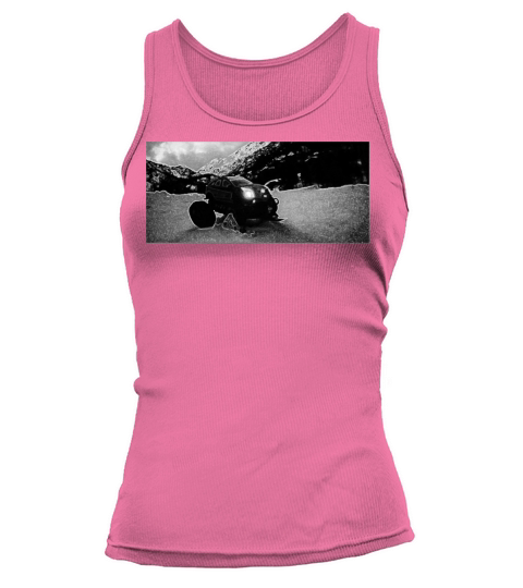 A Custom Cadillac Hobby RC Car in Snowy Mountains Tank top Woman