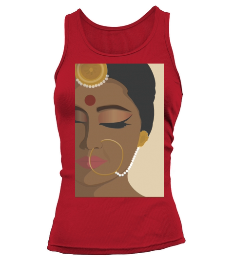 Desi South Asian Indian Female Artwork Print Tank top Woman