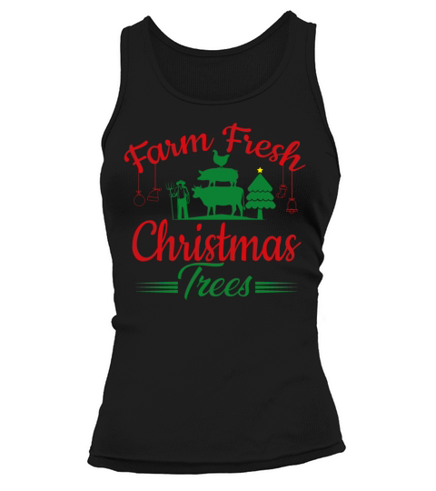 Farm Fresh Xmas Tree Merry Christmas Tank top Woman