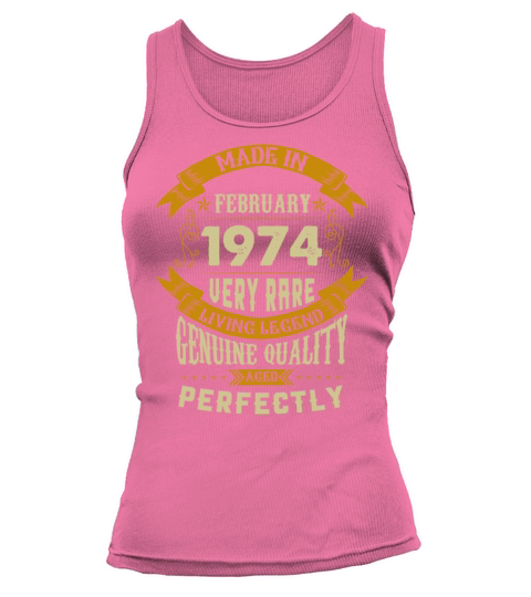 February 1974 Vintage Birthday Present Tank top Woman