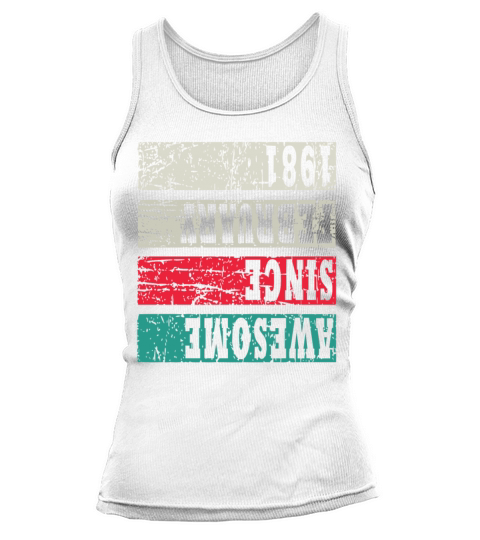 Retro Birthday Year Vintage 1981 Tank top Woman