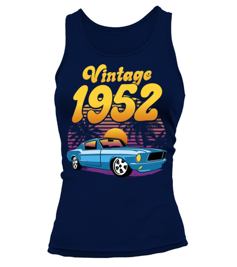 Retro Sunset With Car Vintage 70th Birthday Tank top Woman