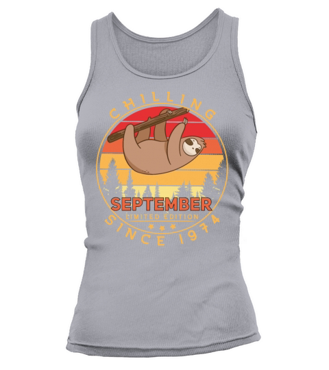 Vintage 1974 September Vintage Gift Idea Tank top Woman