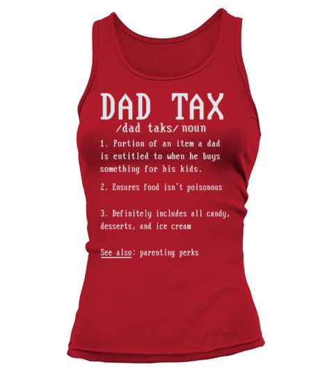 Vintage Dad Tax Definition Men Funny Fathers Day Tank top Woman