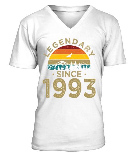30th birthday vintage 1993 legendary since 1993 V-Neck T-shirt