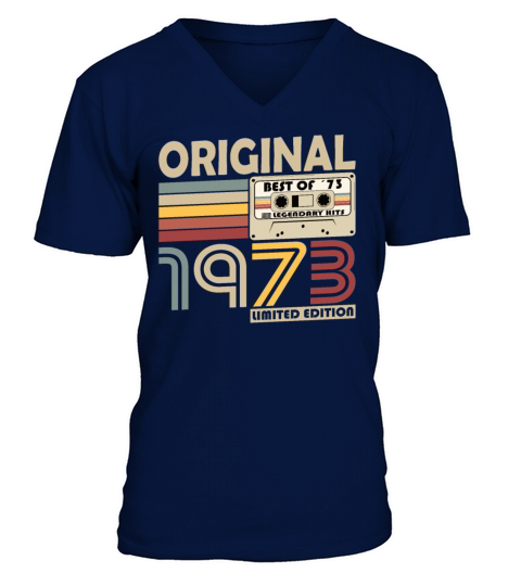 50th birthday vintage 1973 original 1973 V-Neck T-shirt