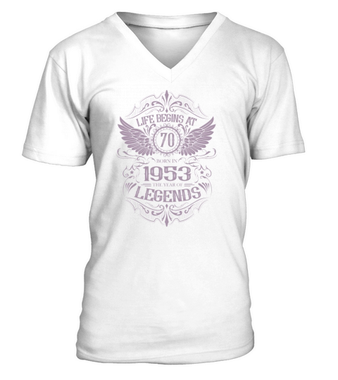 70th Birthday Gifts V-Neck T-shirt