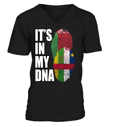 Belarusian And Central African Mix Heritage DNA Fl V-Neck T-shirt