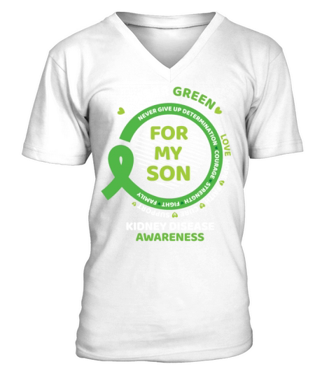 March Wear Green Son Kidney Disease Awareness V-Neck T-shirt
