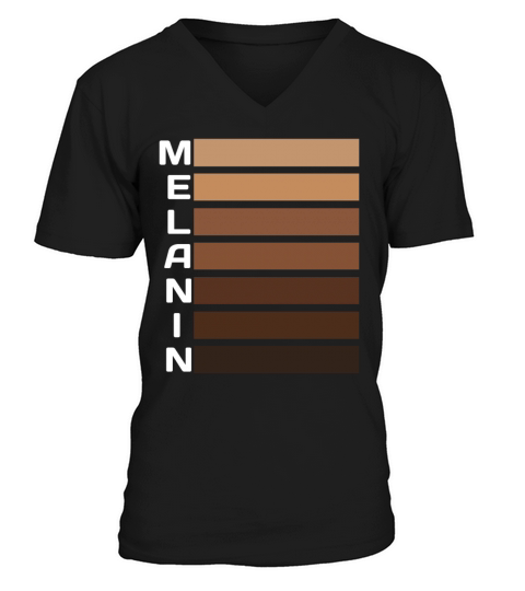 Melanin Black Colors Pride Black History V-Neck T-shirt