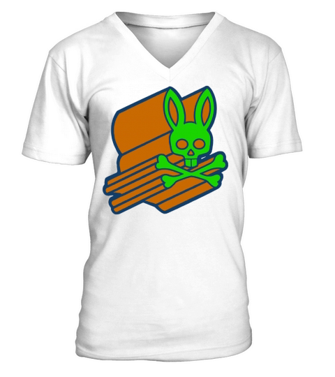 New 3D Bunny Psycho Horror V-Neck T-shirt