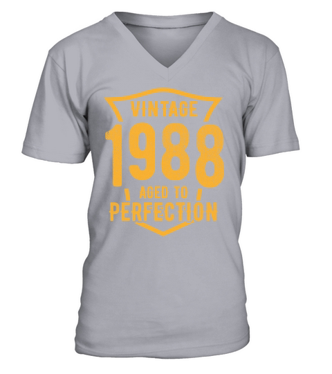 Vintage 1988 Aged To Perfection 35th Birthday V-Neck T-shirt