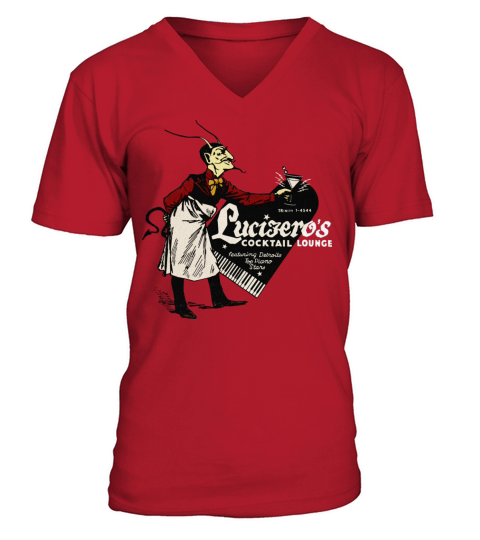 Vintage Detroit Italian Piano Bar V-Neck T-shirt
