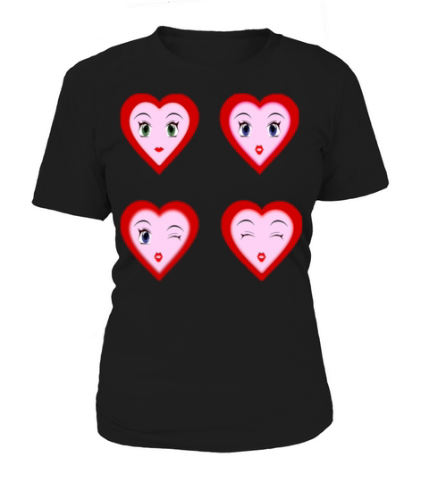 Happy Valentine Day Heart Faces893 Women's T-Shirt