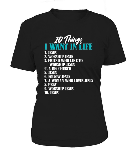 Jesus 10 Things Follow Pray Christian Women's T-Shirt