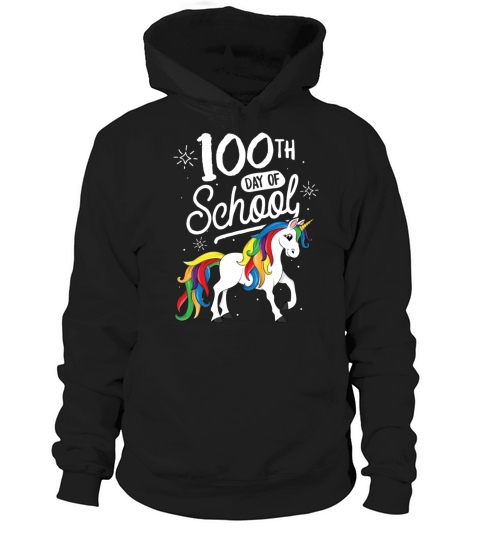100 Days of School Unicorn TShirt for Girls Hoodie Unisex