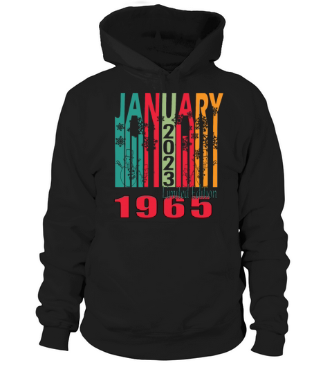 1965 January vintage birthday Hoodie Unisex