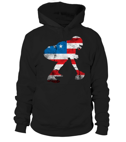 American Football Player USA Flag Vintage Hoodie Unisex