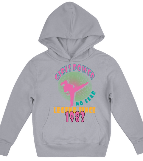 1983 vinatge Girls Power Birthday Kids Hoodie