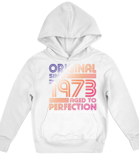 50th birthday vintage 1973 original since 1973 Kids Hoodie