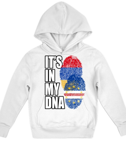 Armenian And Cabo Verdean Mix Heritage DNA Flag Kids Hoodie