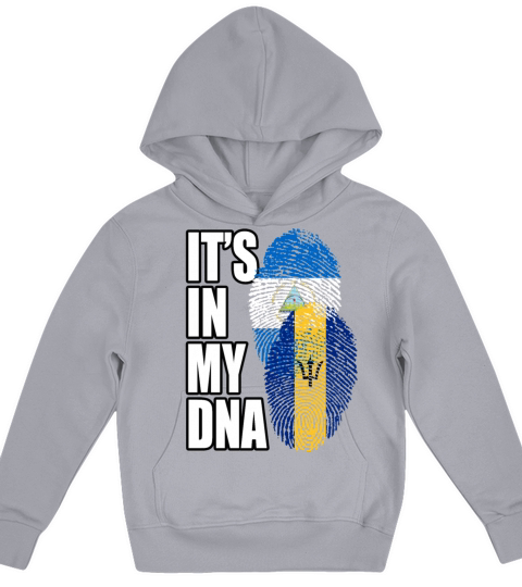 Barbadian And Nicaraguan Mix Heritage DNA Flag Kids Hoodie