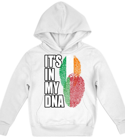 Belarusian And Irish Mix Heritage DNA Flag Kids Hoodie