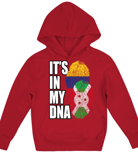 Burundian And Colombian Mix Heritage DNA Flag Kids Hoodie