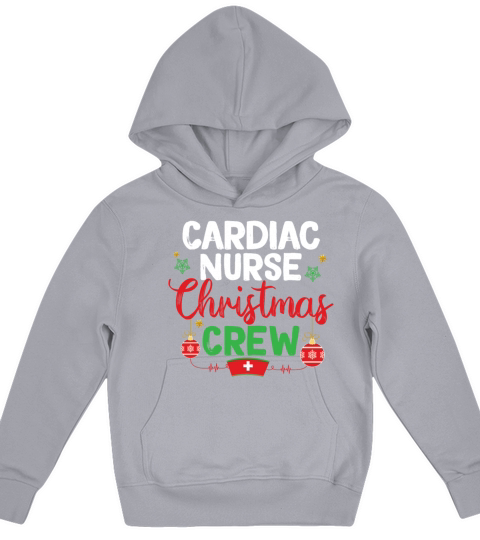 Cardiac Nurse Christmas Crew Cardiac Nursing Kids Hoodie