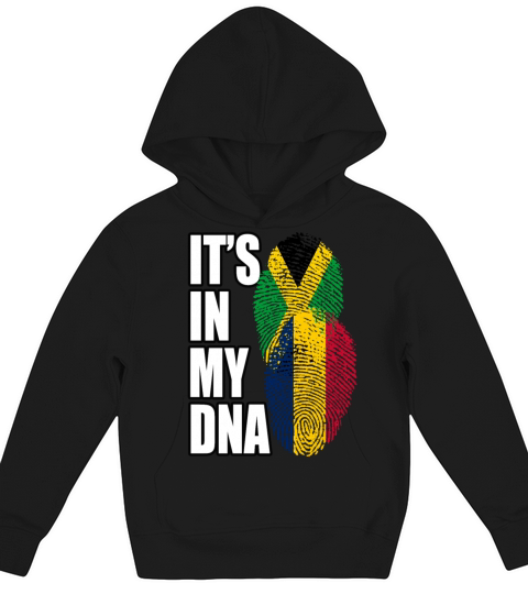 Chadian And Jamaican Mix Heritage DNA Flag Kids Hoodie