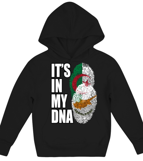 Cypriot And Algerian Mix Heritage DNA Flag Kids Hoodie