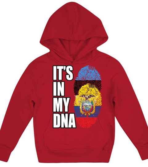 Estonian And Ecuadorian Mix Heritage DNA Flag Kids Hoodie