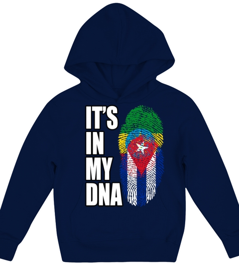 Ethiopian And Cuban Mix Heritage DNA Flag Kids Hoodie