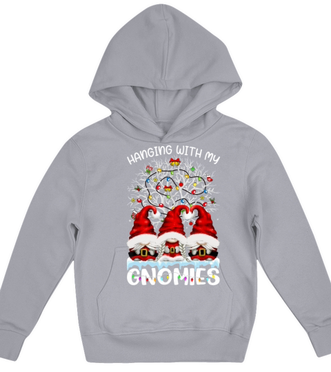 Hanging With My Gnomies Nordic Santa Gnome Christm Kids Hoodie