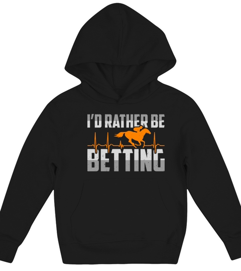 Horse Racing Id Rather Be Horseback Riding Lover Kids Hoodie