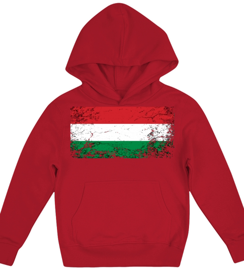 Hungarian National Flag Vintage Kids Hoodie