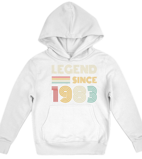 Legend Since 1983 Retro 40th Birthday Gift Kids Hoodie