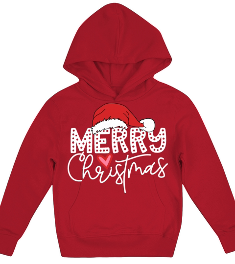 Merry christmas vintage typography lettering Kids Hoodie
