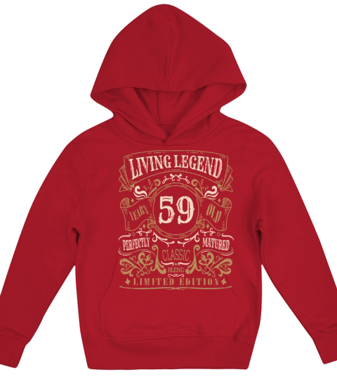 Retro Vintage Birth Whiskey Age 59 Years Old Kids Hoodie