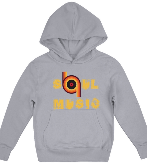 Soul music vintage record Afro Soul music sheet mu Kids Hoodie