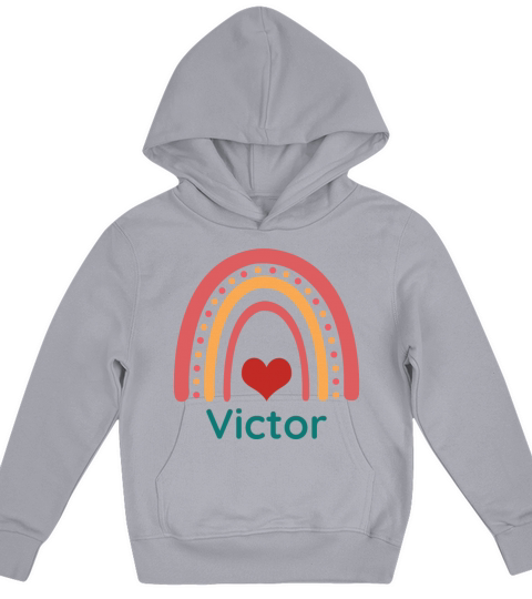 Victor Vintage Boho Rainbow Kids Hoodie