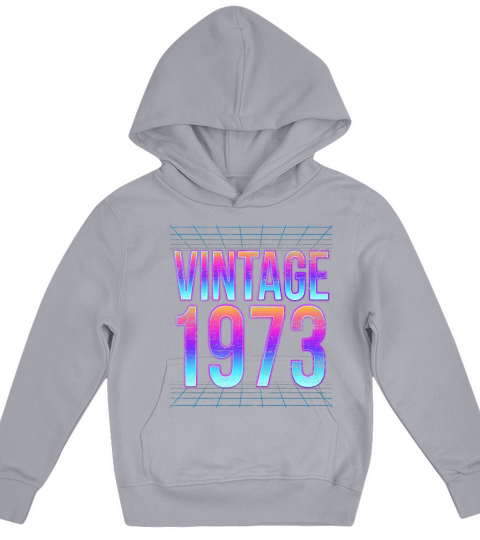 Vintage 1973 48th Birthday Gift Kids Hoodie