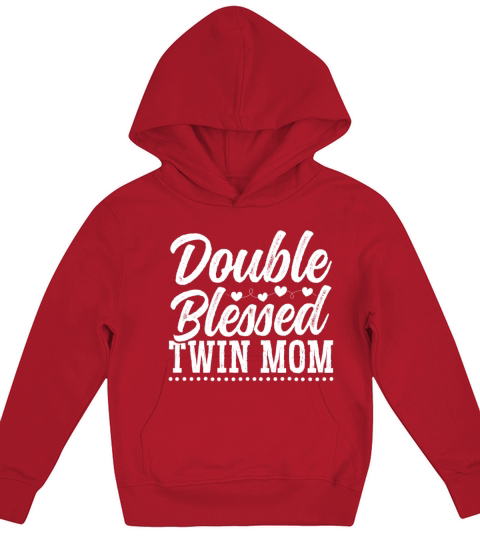 Womens Twin Mama Twin Mom to Be Pregnancy Kids Hoodie