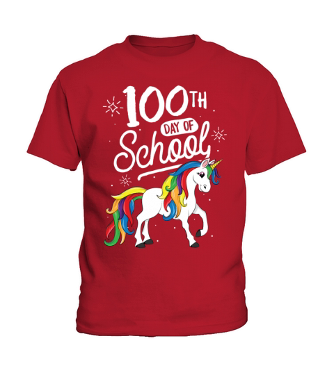 100 Days of School Unicorn TShirt for Girls Kids T-Shirt
