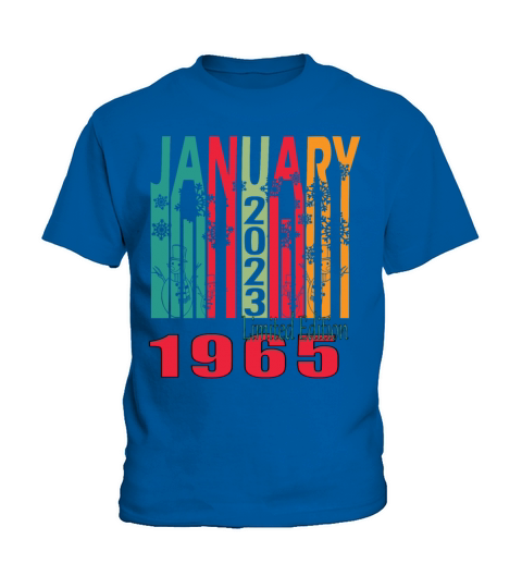 1965 January vintage birthday Kids T-Shirt