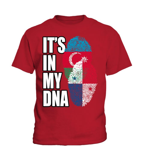 Azerbaijani And Panamanian Mix Heritage DNA Flag Kids T-Shirt