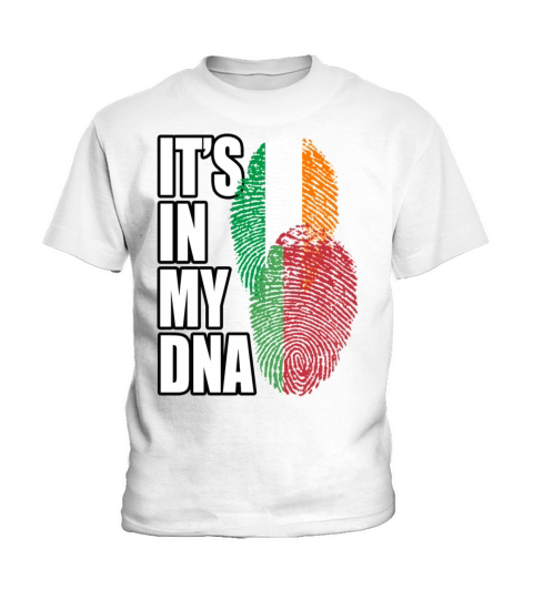 Belarusian And Irish Mix Heritage DNA Flag Kids T-Shirt